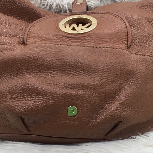 Michael Kors Brown Pebble Leather HOBO Shoulder Bag - Picture 4 of 16